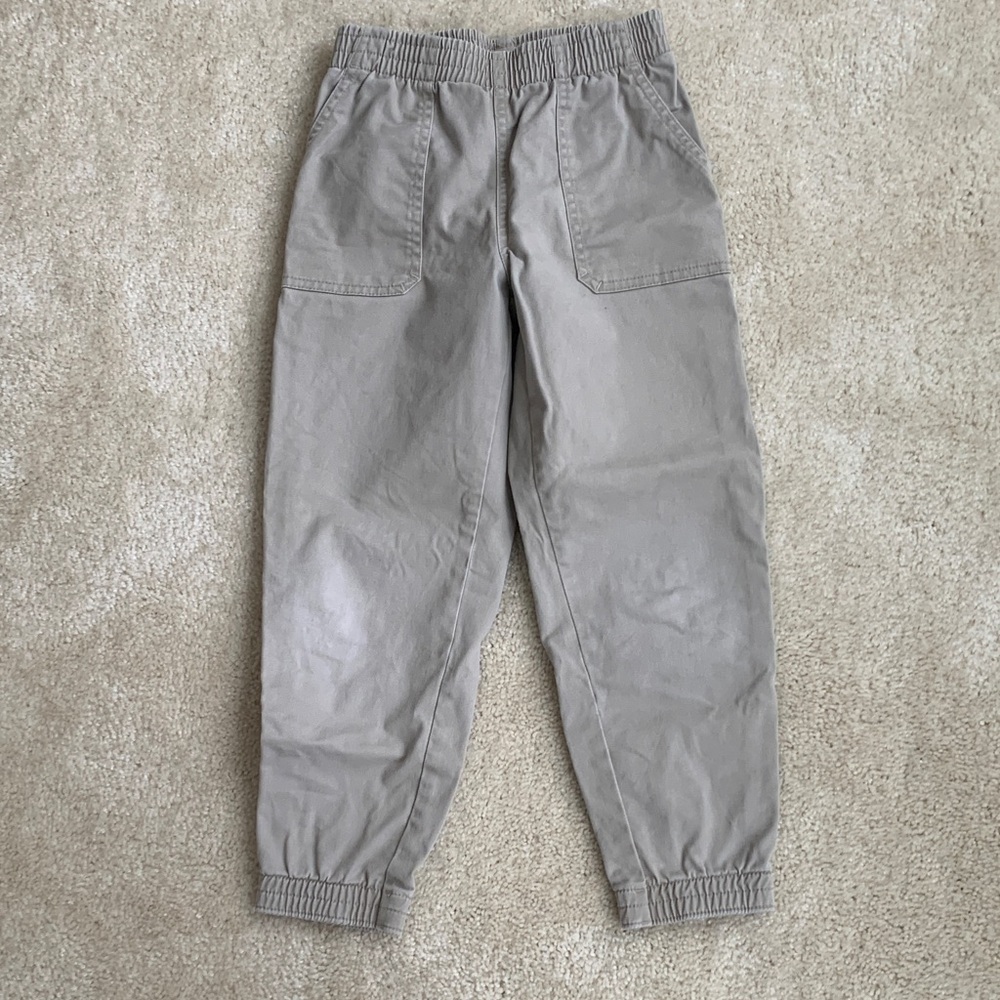 Kids Casual Khaki Elastic Waist Pull Up Pants